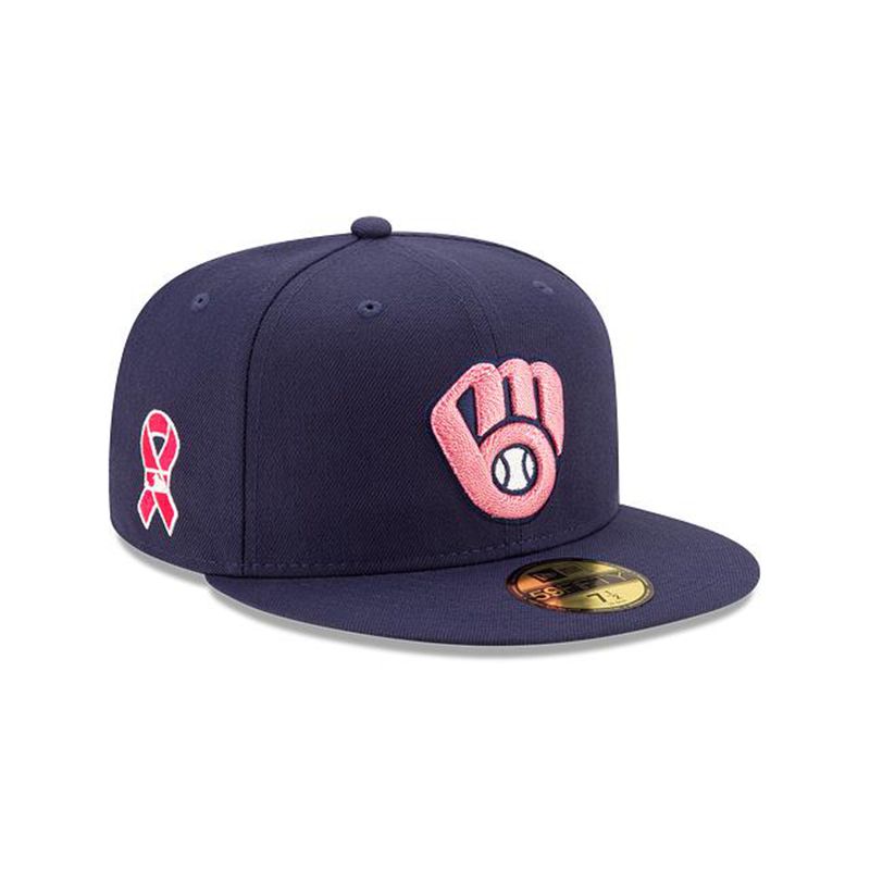 MLB Milwaukee Brewers Mother's Day 59Fifty Fitted (CZB6486) - Blue New Era Caps